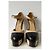 Sandali Chanel bicolore in pelle nero e beige - vista 5