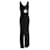 Vestido largo de canalé de Issey Miyake Negro Algodón Poliéster Rayo  ref.518490