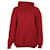Sudadera con capucha de algodón rojo con logo estampado en la espalda de Balenciaga Roja  ref.518640