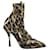 Dolce & Gabbana Lori Sock Ankle Boots in Gold Sequins Golden  ref.518652