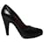 Prada Plateaupumps aus schwarzem Leder  ref.518661