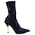 Botines estilo calcetín en jacquard con estampado negro Cardinale Blue Rose de Dolce & Gabbana Sintético  ref.518666