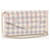 Louis Vuitton LV Felicie damier azur mit fuchsiafarbenen Blüten Beige Leder  ref.518826