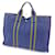 Hermès [Used] Hermes Tote Bag Handbag Tote MM Fool To Navy x Green Cotton Canvas HERMES Navy blue  ref.519111