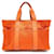 Hermès [Used] HERMES Hermes Boston Acapulco MM Tote Bag Handbag Canvas / Leather Ladies Brick Orange Cotton  ref.519116