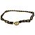 Cambon Chanel Gürtel Geflochtenes Leder Golden