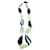 Autre Marque Lange Halskette aus Holzperlen Braun Creme  ref.519521