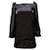 Autre Marque Rosetta Getty - Robe courte trapèze à encolure carrée en viscose noire Soie  ref.519632