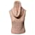 Céline Celine Cable Knit Turtleneck Sleeveless Sweater in Pink Cashmere Wool  ref.519640