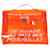 [Occasion] HERMES Sac à main Hermès Vinyle Kelly Vinyle Orange Doré Métal Accastillage  ref.519711