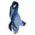 Autre Marque Boggi Milano stola sciarpa blu spigata Grigio Cachemire Lana  ref.520084