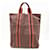 [Occasion] HERMES (Hermès) Fool Tukabas Tote Bag Toile Marron Foncé x Bordeaux Coton  ref.520459