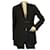 Jaqueta feminina Prada blazer preto de lã virgem push-lock tamanho 38  ref.520489