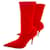 Balenciaga Ankle Boots Red Leather Nylon  ref.520598