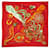 Hermès HERMES SCARF THE DANCE OF THE COSMOS SQUARE 90 PAUWELLS SILK RED SILK SCARF  ref.521283
