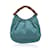 Gucci Turquoise Leather Bamboo Studded Handbag Tote Bag  ref.521358