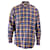 Everyday Camisa de franela a cuadros en algodón azul con logotipo trasero de Balenciaga  ref.522286