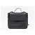 Bolsa de alça superior Brunello Cucinelli em couro preto com lona e acabamento lateral Monili
