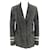 Manteau en daim Brunello Cucinelli gris avec détails Precious Suede  ref.522352