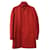 Manteau Burberry Prorsum à boutonnage simple en cachemire rouge Laine  ref.522447