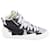 Nike x Sacai Blazer Mid en Cuir Gris Noir  ref.522517