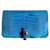 Hermès Portefeuille en cuir de crocodile Dogon Cuirs exotiques Bleu  ref.523097