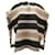 Isabel Marant Hollis Fringe-Trimmed Striped Poncho in Multicolor Wool Python print  ref.523311