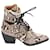 Chloé Chloe Rylee Snakeskin Print Boots in Multicolor Leather Multiple colors  ref.523437