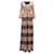Vestido largo estampado con paneles de encaje en poliéster multicolor Darren de Alice + Olivia  ref.523445