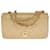 Timeless Schöne Chanel Mini Full Flap Handtasche aus beige gestepptem Lammleder, garniture en métal doré  ref.523935