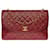 Timeless Lovely Chanel Classique flap bag handbag in dark red quilted lambskin, garniture en métal doré Leather  ref.523937