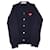 Comme Des Garcons Comme des Garçons Play Red Heart Cardigan in Navy Blue Wool  ref.523953