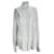 Chanel Camicetta bianca in cotone con risvolto 38 fr Bianco  ref.524002