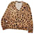 [Usado] Caxemira de malha Dolce & Gabbana 100% Suéter leopardo feminino gola V com padrão leopardo 46 (L equivalente) Marrom Casimira  ref.524013