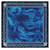Versace Pañuelo de seda con estampado de leopardo y cuerda Azul  ref.524760