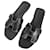 Hermès new black hermes oran sandal Leather  ref.524992