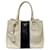 Prada White Perforated Saffiano Fori Striped Handbag Black Leather Pony-style calfskin  ref.525101