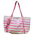 Autre Marque Victoria's Secret striped tote bag Pink White Cloth  ref.525338
