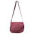 Longchamp red satchel shoulder bag Leather Cloth  ref.525345