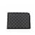 Pochette Damier Louis Vuitton Coton Gris anthracite  ref.525637