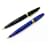 Lot of 2 ST DUPONT BALLPOINT PENS IN BLUE AND BLACK RESIN BLACK & BLUE PEN  ref.526033