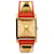 Hermès VINTAGE HERMES MEDOR WATCH 23 MM GOLD PLATED AND ORANGE LEATHER QUARTZ WATCH Golden Gold-plated  ref.526104