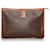 Céline Celine Brown Macadam Clutch Bag Leather Plastic Pony-style calfskin  ref.526143