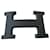 Hermès Schleife 5382 mattschwarzes PVD-Metall 32mm neu Stahl  ref.526190