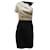 Lanvin Asymmetric Dress in Silver Lamé and Black Viscose Cellulose fibre  ref.526333