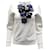 Chanel Floral besticktes Sweatshirt aus weißer Baumwolle  ref.526362