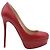 Decolleté Valentino Rosso Platform in Pelle Rossa