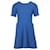 Vestido Tibi de crepé con paneles entallado y con vuelo en poliéster azul  ref.526391