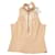Autre Marque Michelle Mason Plunge Choker Sleeveless Top in Nude Polyester Flesh  ref.526397
