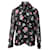 Dolce & Gabbana Floral Print Ruffle Blouse in Black Silk  ref.526413